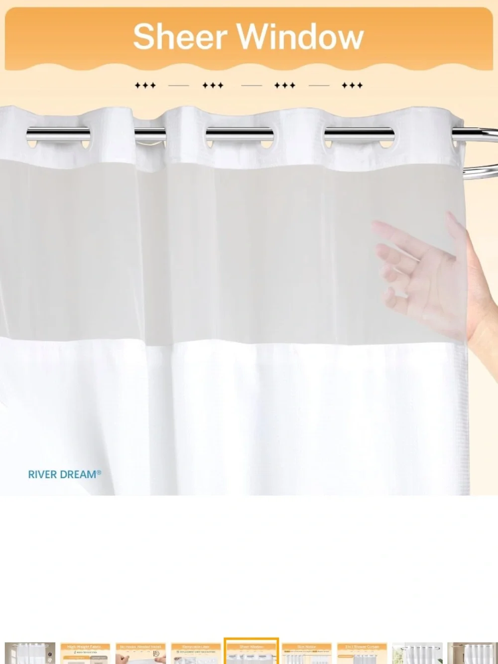EUTXL 256GSM Two Layers  No Hook Waffle Shower Curtain, Light Blue 72 X 74”